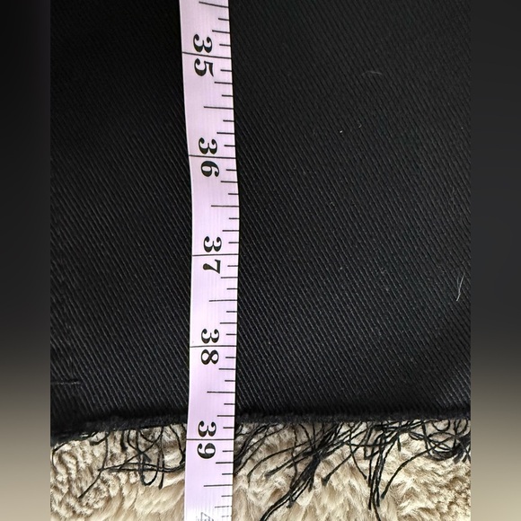 Amaryllis & Tayshia The Manhattan Black denim Jeans Sz 6 Frayed Hem Straight Leg - Picture 12 of 15